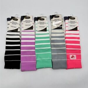 5 Pairs Prestige Medical compression knee length Lycra women’s socks Size 9-11